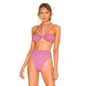 Revolve tularosa Chandre top + Reesa high waisted bottom bikini swim set